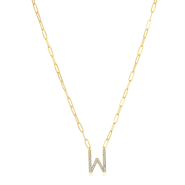 New! Grand Diamond Initial Necklace-All Letters