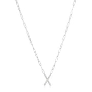 New! Grand Diamond Initial Necklace- All Letters Sterling Silver