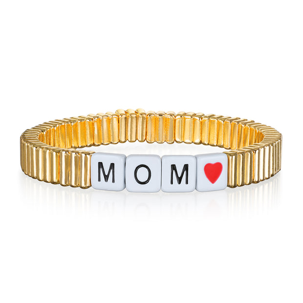 New! Love Enamel Bracelet - MOM