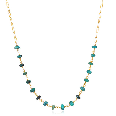 Paperclip Necklace - Chrysocolla