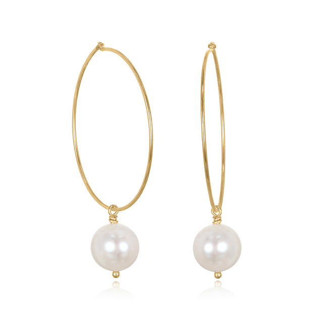 New!  Freshwater Pearl Hoops