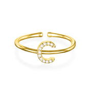 Diamond & Gold Initial Ring-All Letters