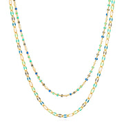 New!  Beaded Wrapped Necklace-Ocean