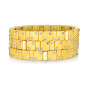 New! CZ Enamel Bracelet-Yellow