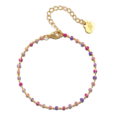 New! Wrapped Beaded Bracelet-Orchid