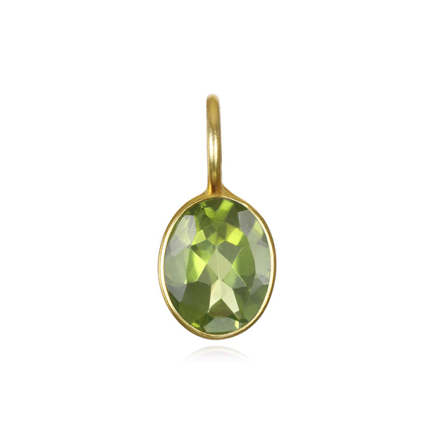 NEW!  Peridot Oval Charm