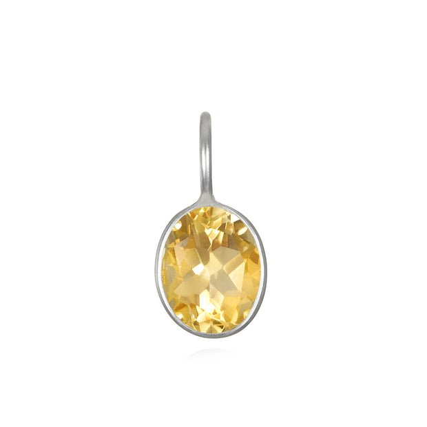 Citrine Oval Charm