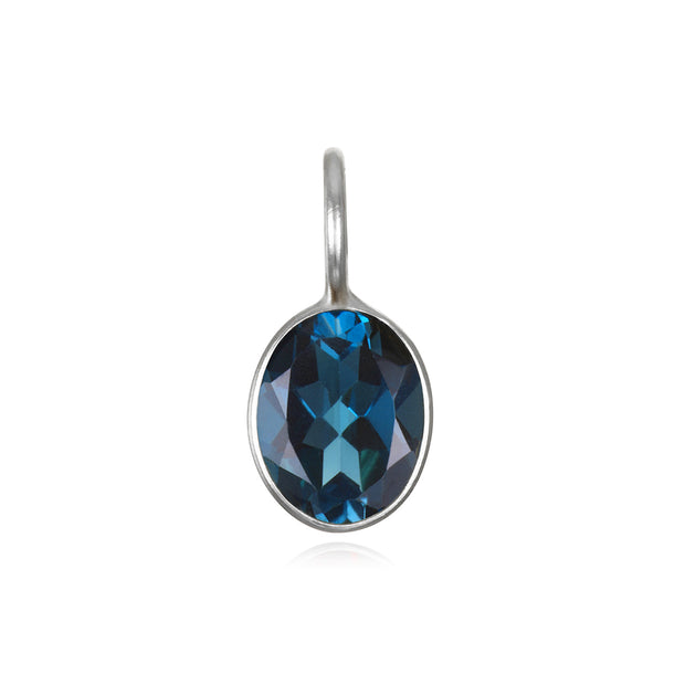 NEW!  London Blue Topaz Oval Charm