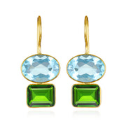 New!  Double Valencia-Sky blue & lime