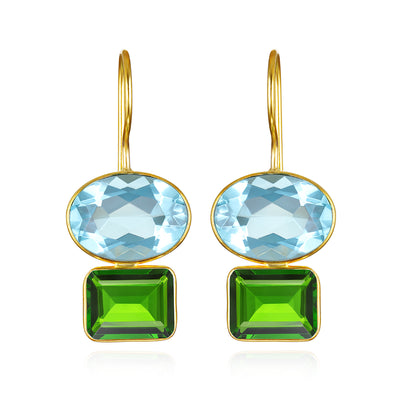 New!  Double Valencia-Sky blue & lime