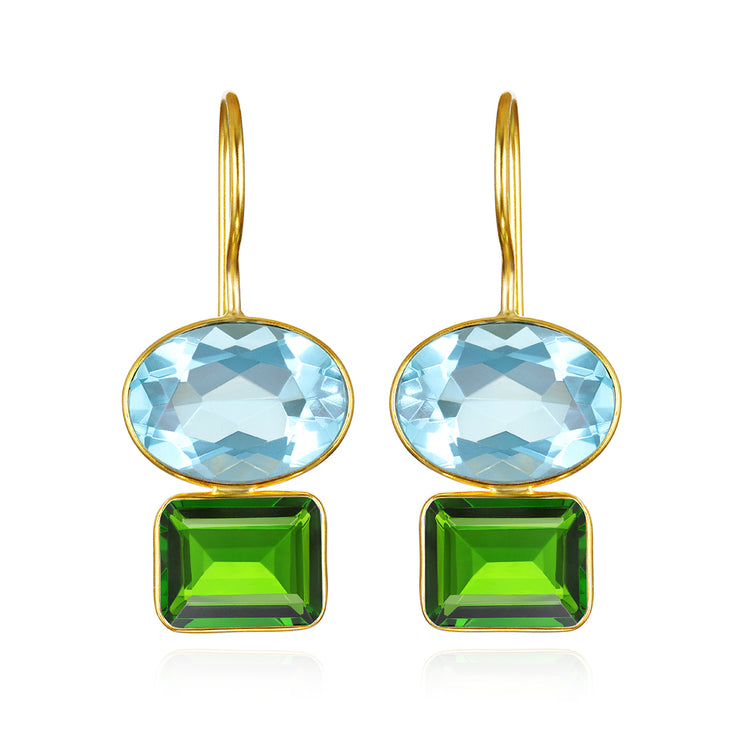 New!  Double Valencia-Sky blue & lime