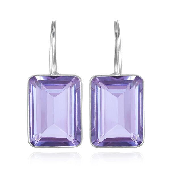 Emerald Cut Valencia-Lilac Silver