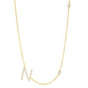 Statement Sparkle Initial Necklace-Gold and Silver