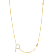 Statement Sparkle Initial Necklace-Gold and Silver