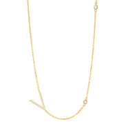 Statement Sparkle Initial Necklace-Gold and Silver