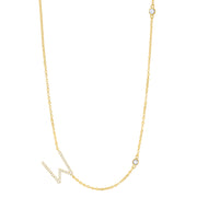 Statement Sparkle Initial Necklace-Gold and Silver