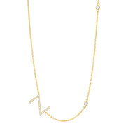 Statement Sparkle Initial Necklace-Gold and Silver