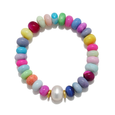 NEW!  Rainbow Baroque Pearl Bracelet