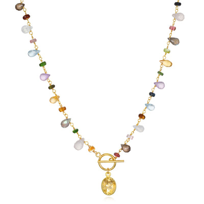 Wildflower Toggle Necklace-Citrine