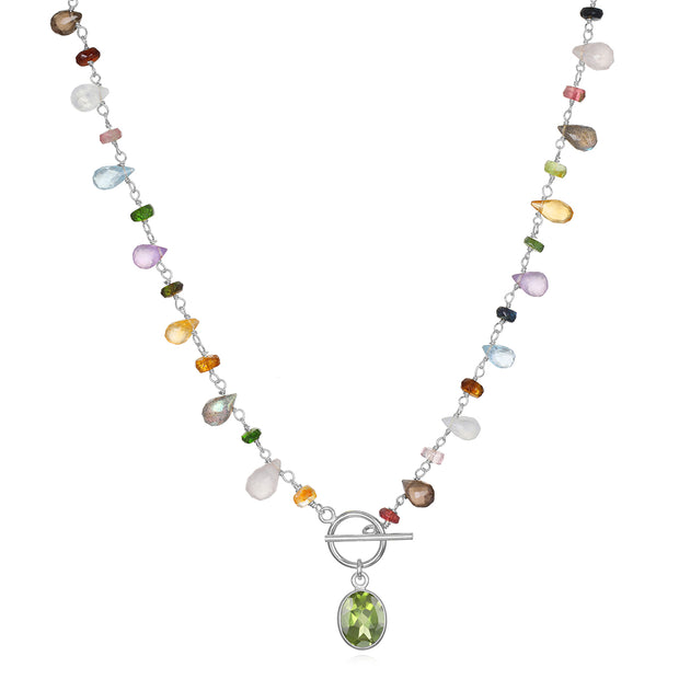 Wildflower Toggle Necklace-Peridot