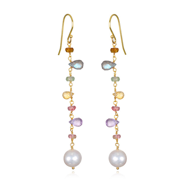 New! Wildflower Freshwater Pearl Dangles