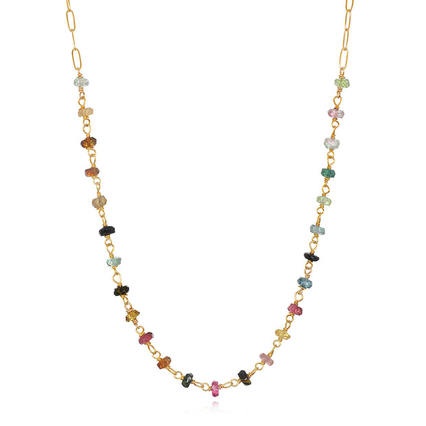 Paperclip Necklace - Tourmaline