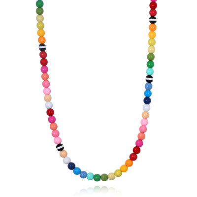 Enamel Round Beaded Necklace