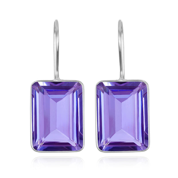 Emerald Cut Valencia-Lavender Silver