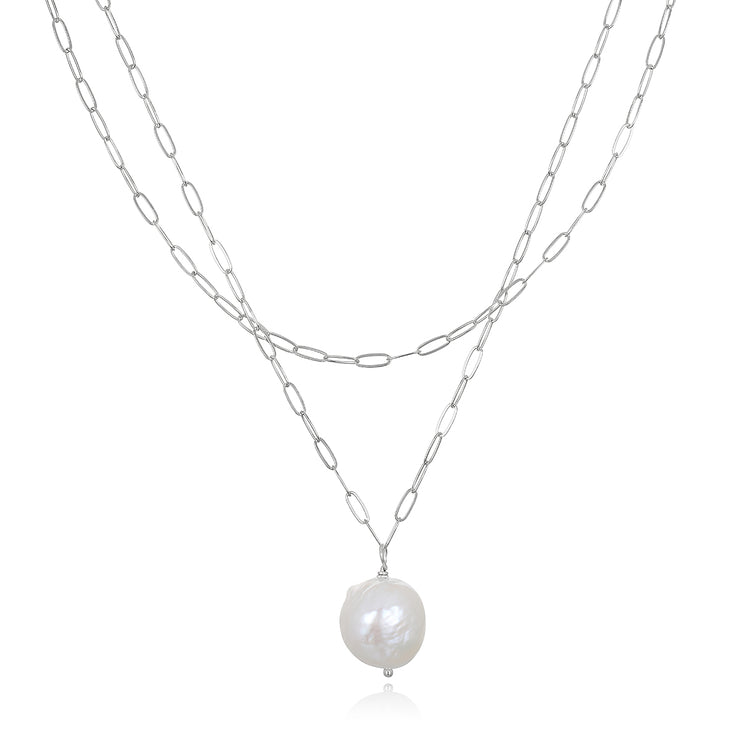 Layered Baroque Pearl Necklace