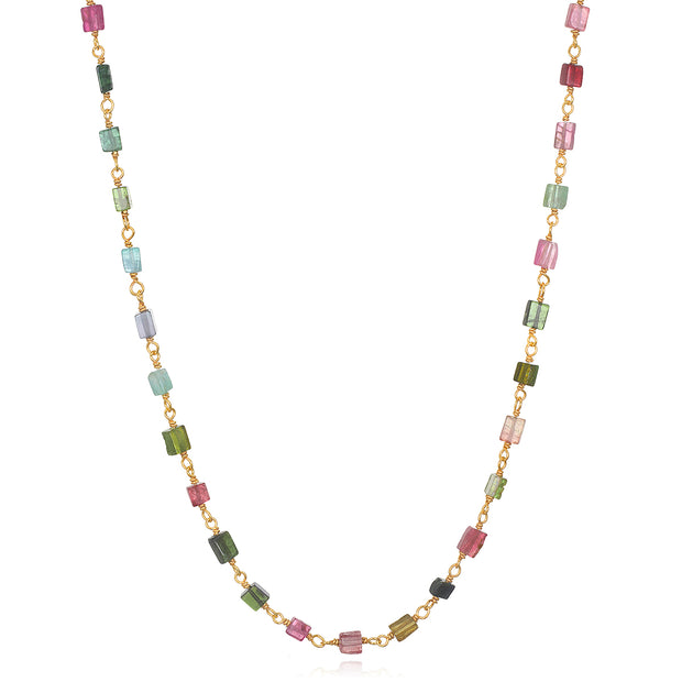 Tourmaline Chicklet Necklace