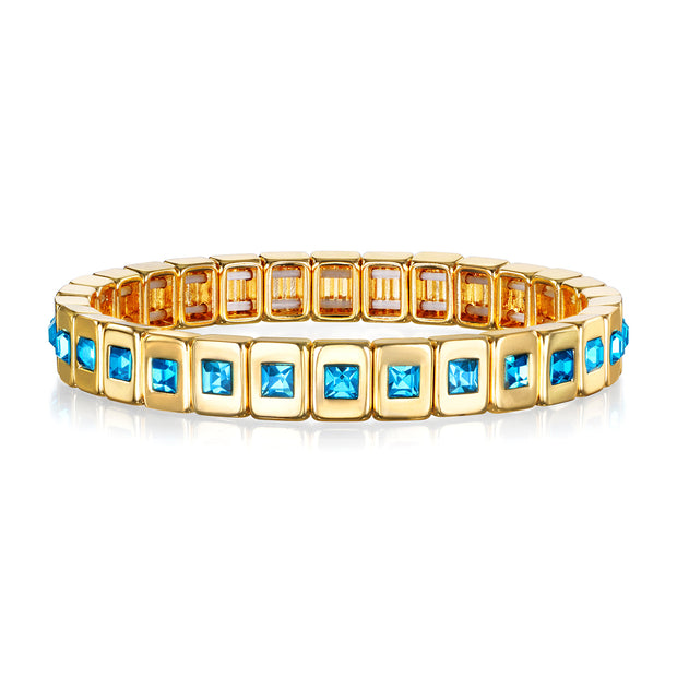 Blue Sparkle Tile Bracelet