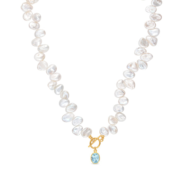 New! Keshi Pearl Toggle Necklace