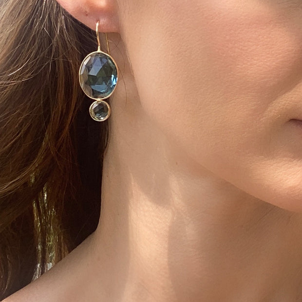 Valencia Grand Oval Earring-Lime Silver