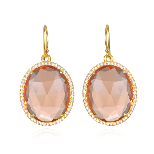Paris Oval Dangles - Champagne