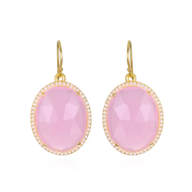 Paris Oval Dangles - Peony