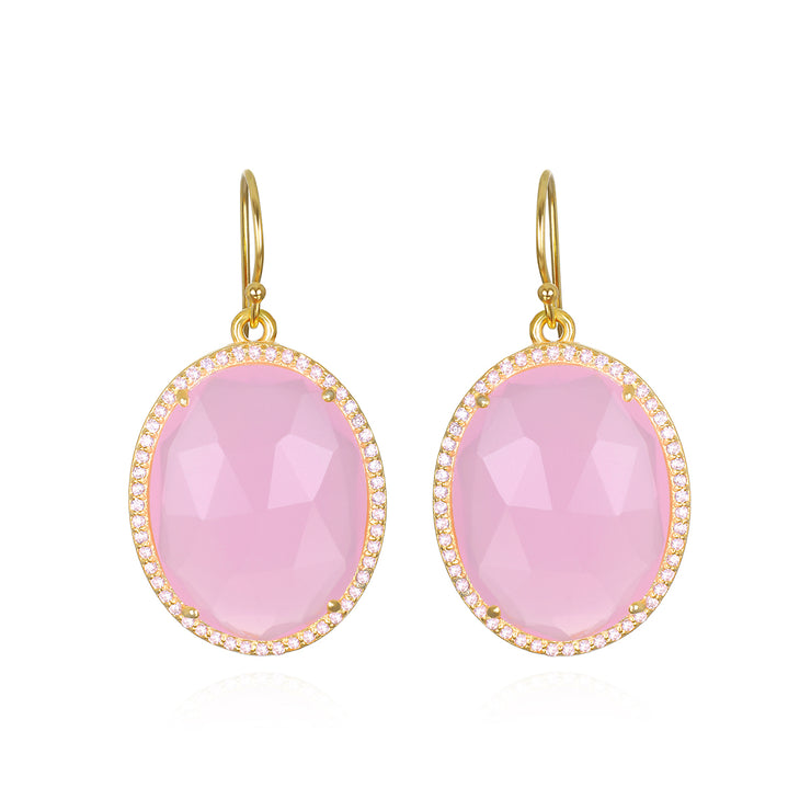 Paris Oval Dangles - Peony