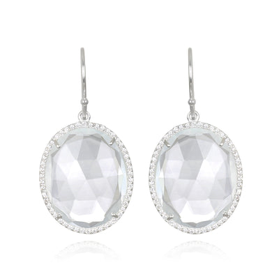 Paris Oval Dangles - Crystal