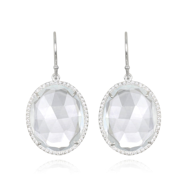Paris Oval Dangles - Crystal