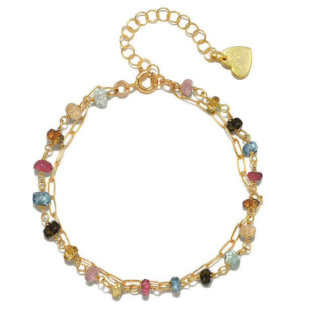 Paperclip Bracelet - Tourmaline