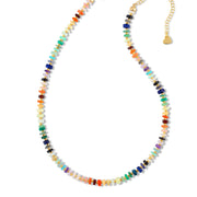 Rainbow Gemstone Heishi Necklace