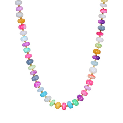 Spring Rainbow Opal Beaded Necklace