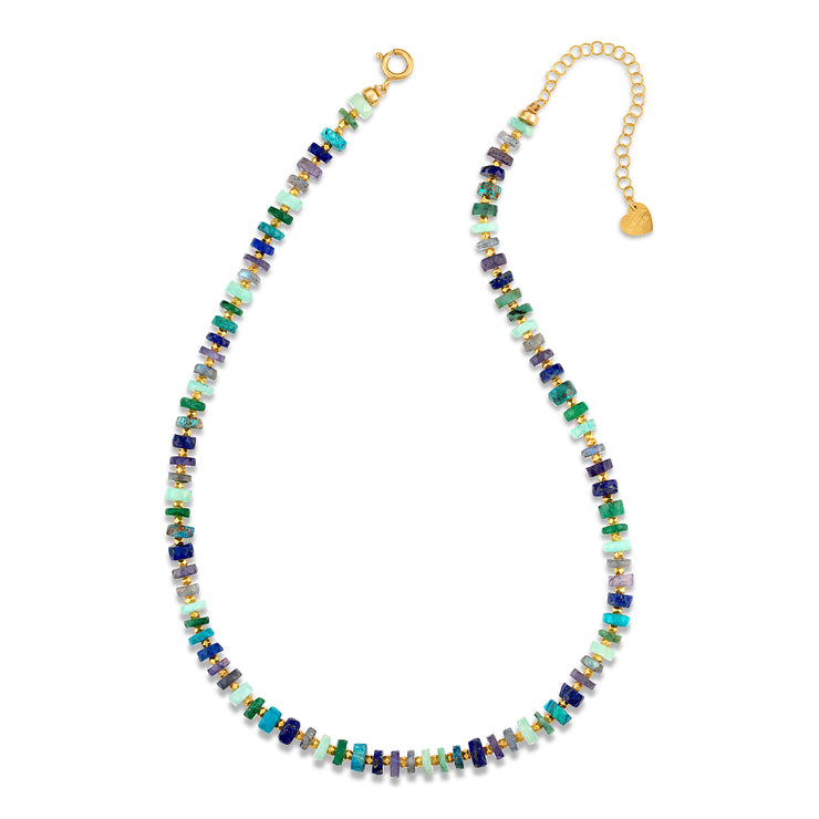 Shades of Fall Gemstone Heishi Necklace