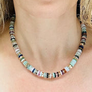 New!  Gemstone Heishi Collar Necklace