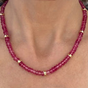 New!  Pink Topaz Collar Necklace