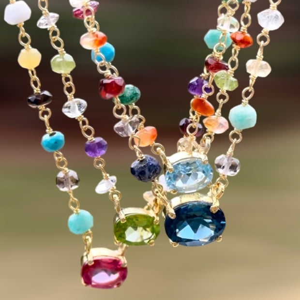 Rainbow Gemstone Pendant