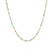 New!  Beaded Wrapped Necklace-Ocean