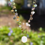 New! Wildflower Toggle Necklace-Keshi Pearl