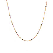 New!  Beaded Wrapped Necklace-Orchid