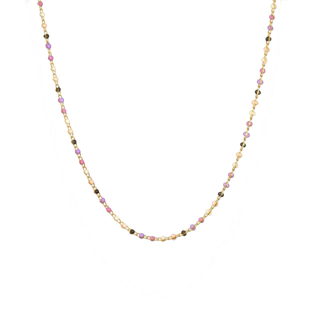 New!  Beaded Wrapped Necklace-Orchid