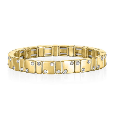 CZ Enamel Bracelet-Gold